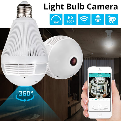 WIRELESS PANORAMIC HOME SECURITY LED LIGHT BULB